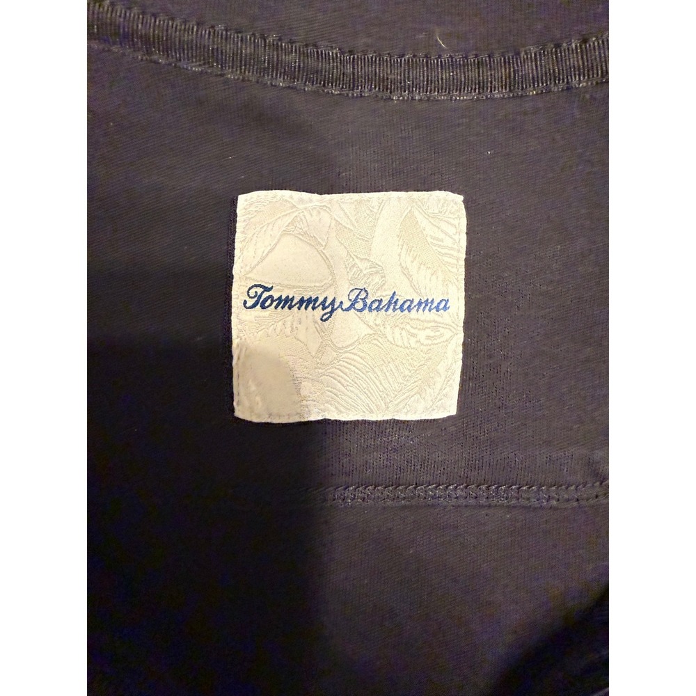 Tommy Bahama Mens 2XLB Black Quarter Zip Pullover Sweatshirt Mock Neck Knit - Picture 2 of 7